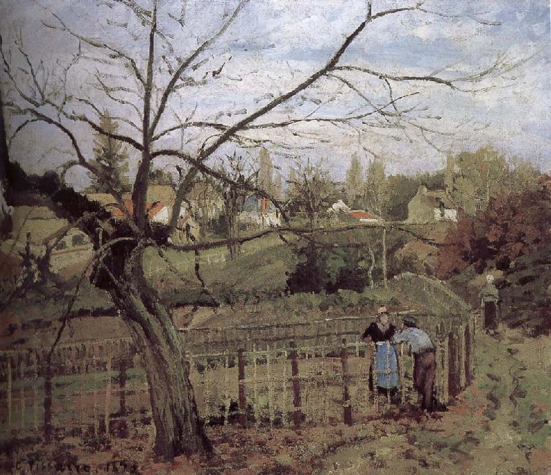 Camille Pissarro fence China oil painting art